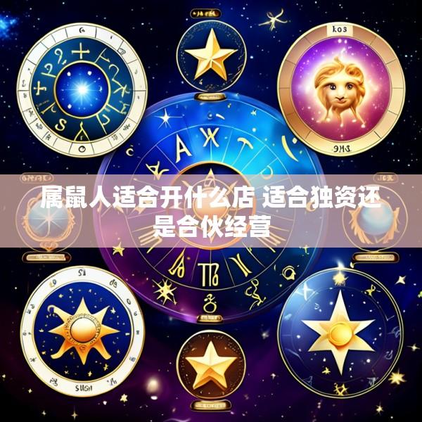 属鼠人适合开什么店 适合独资还是合伙经营