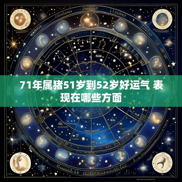 71年属猪51岁到52岁好运气 表现在哪些方面