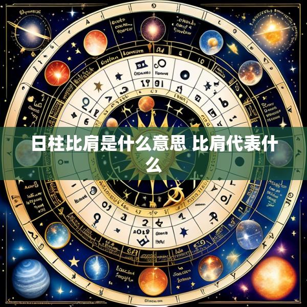 日柱比肩是什么意思 比肩代表什么
