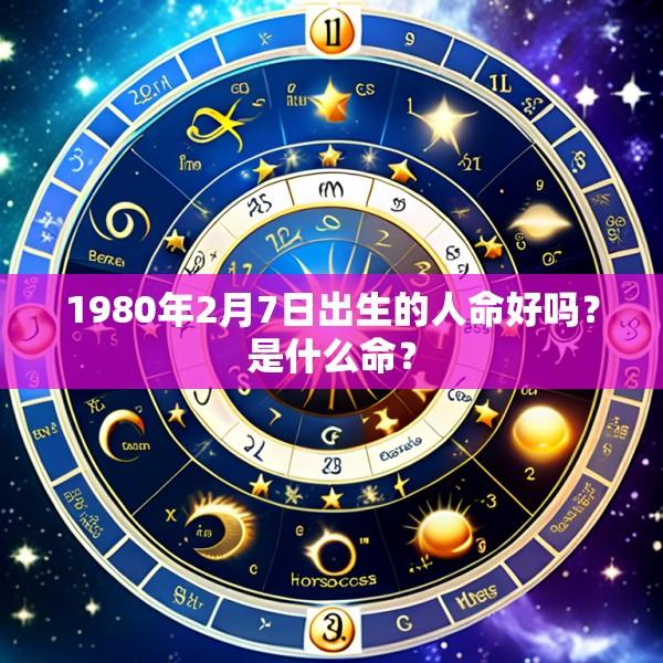 1980年2月7日出生的人命好吗？是什么命？