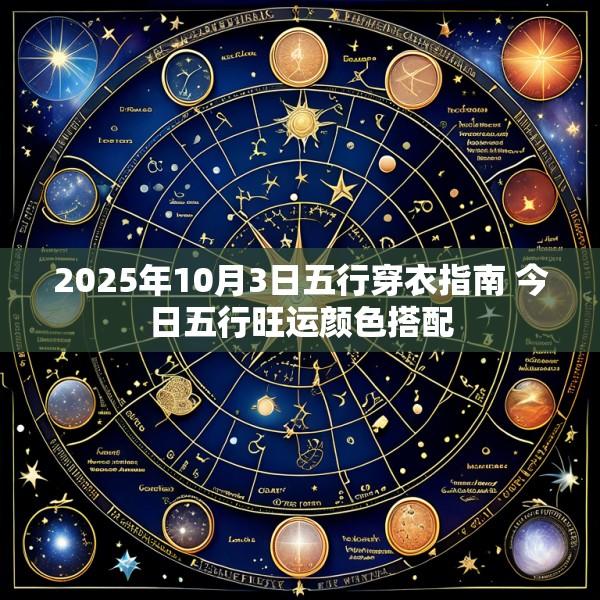 2025年10月3日五行穿衣指南 今日五行旺运颜色搭配
