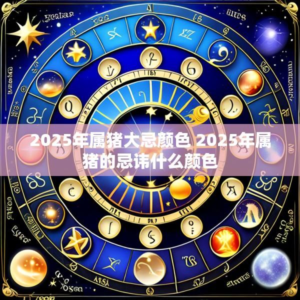 2025年属猪大忌颜色 2025年属猪的忌讳什么颜色