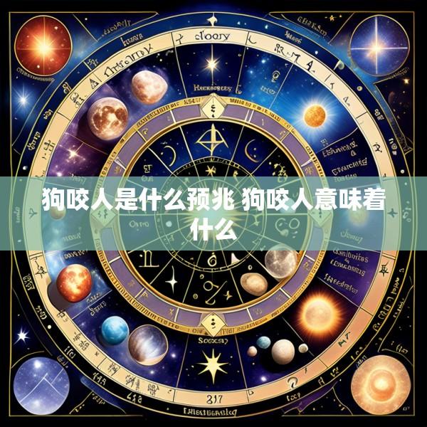 狗咬人是什么预兆 狗咬人意味着什么