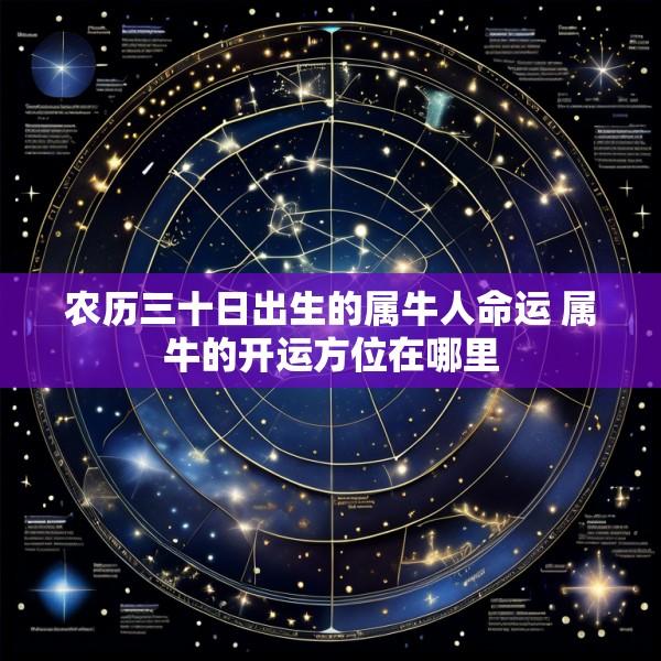 农历三十日出生的属牛人命运 属牛的开运方位在哪里