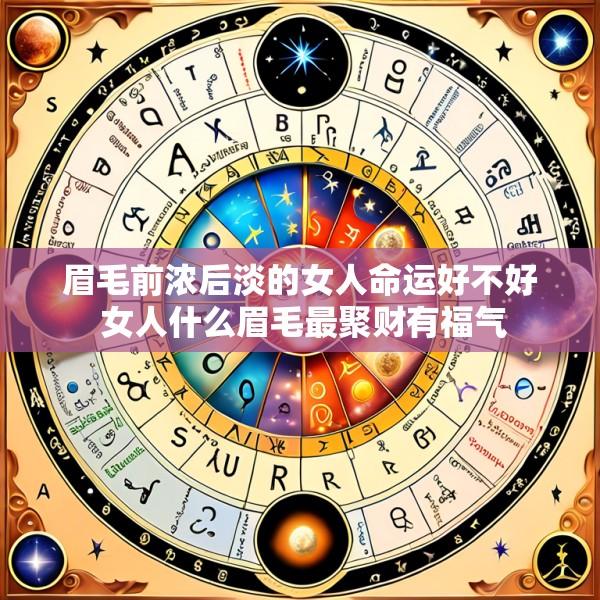 眉毛前浓后淡的女人命运好不好 女人什么眉毛最聚财有福气