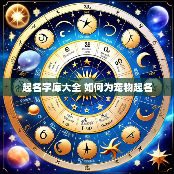 起名字库大全 如何为宠物起名