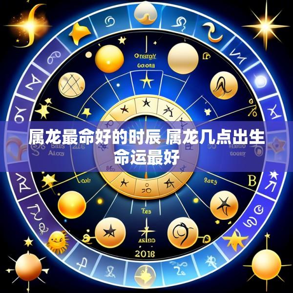 属龙最命好的时辰 属龙几点出生命运最好