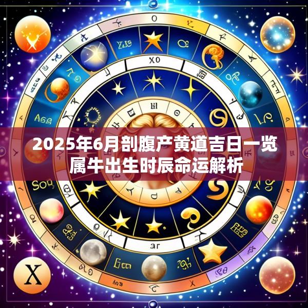 2025年6月剖腹产黄道吉日一览 属牛出生时辰命运解析