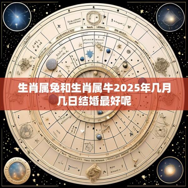 生肖属兔和生肖属牛2025年几月几日结婚最好呢