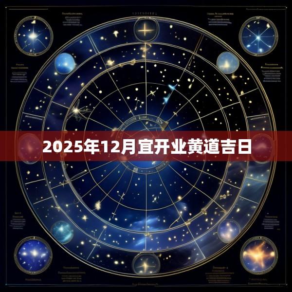 2025年12月宜开业黄道吉日