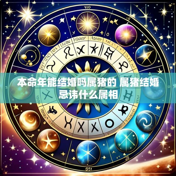 本命年能结婚吗属猪的 属猪结婚忌讳什么属相