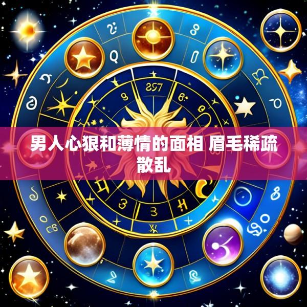 男人心狠和薄情的面相 眉毛稀疏散乱