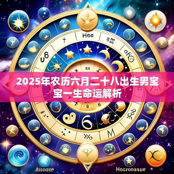 2025年农历六月二十八出生男宝宝一生命运解析