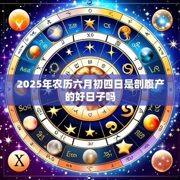 2025年农历六月初四日是剖腹产的好日子吗