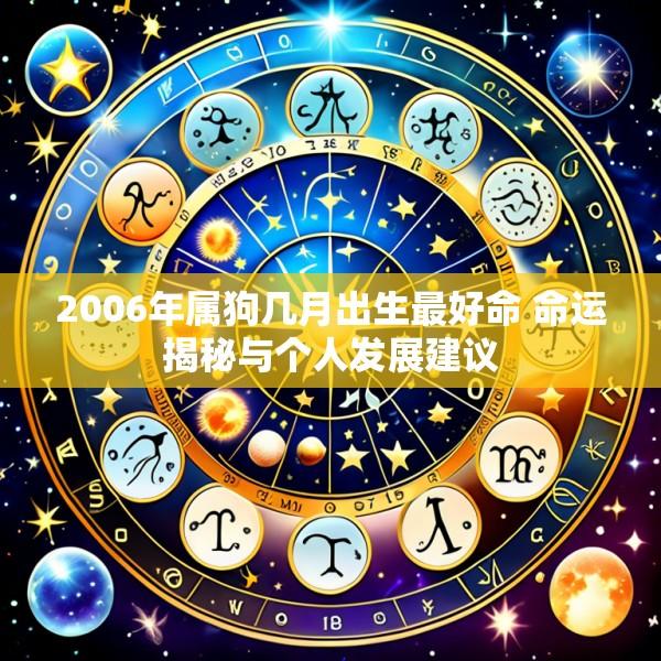 2006年属狗几月出生最好命 命运揭秘与个人发展建议