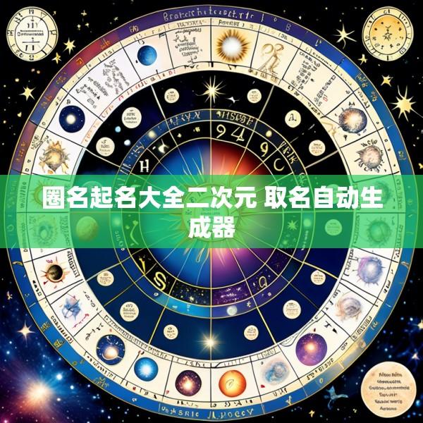 圈名起名大全二次元 取名自动生成器