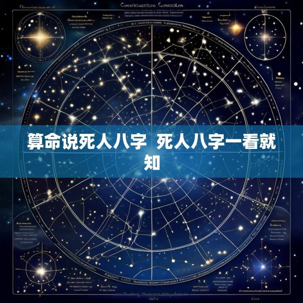 算命说死人八字  死人八字一看就知
