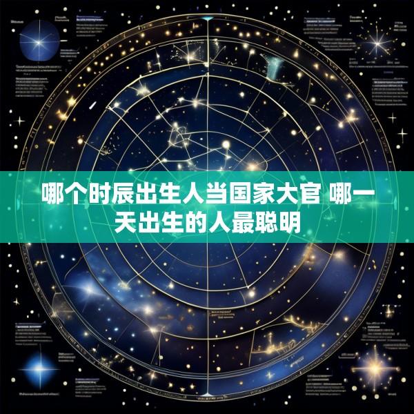 哪个时辰出生人当国家大官 哪一天出生的人最聪明