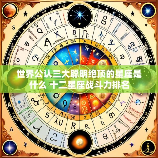 世界公认三大聪明绝顶的星座是什么 十二星座战斗力排名