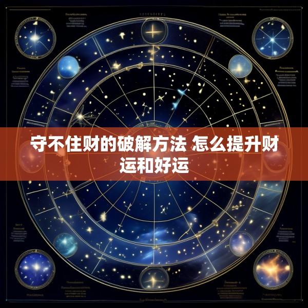 守不住财的破解方法 怎么提升财运和好运