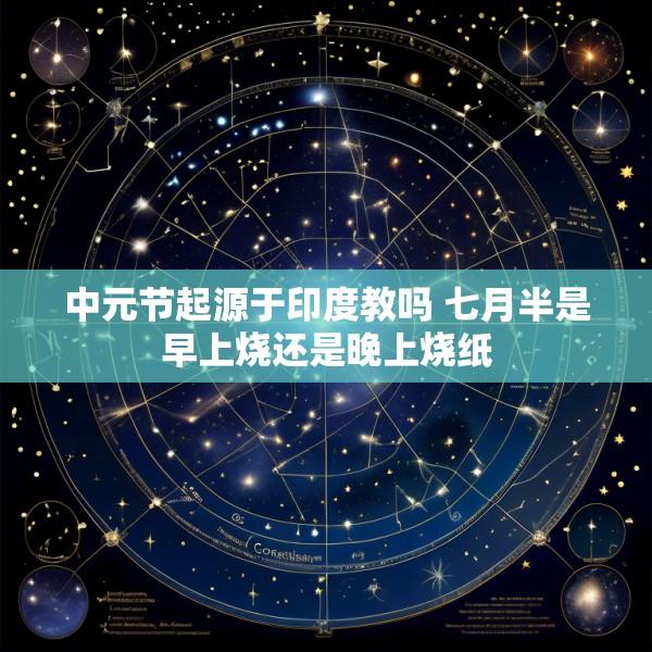 中元节起源于印度教吗 七月半是早上烧还是晚上烧纸