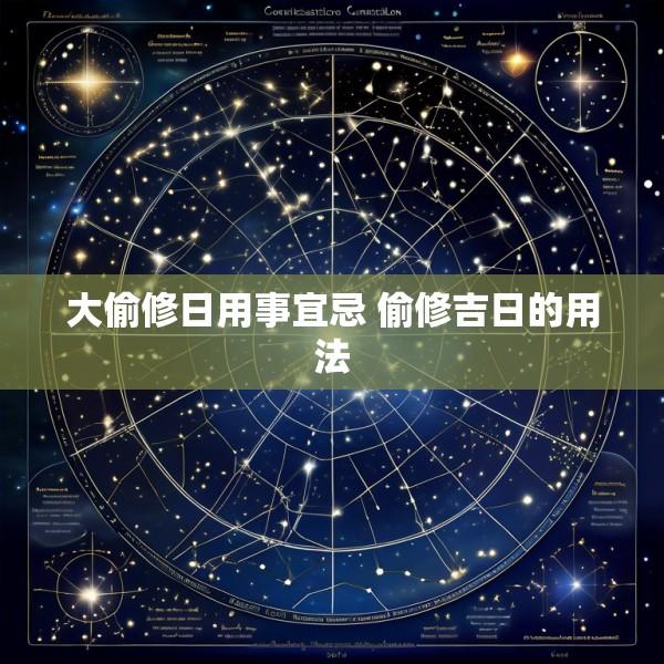 大偷修日用事宜忌 偷修吉日的用法
