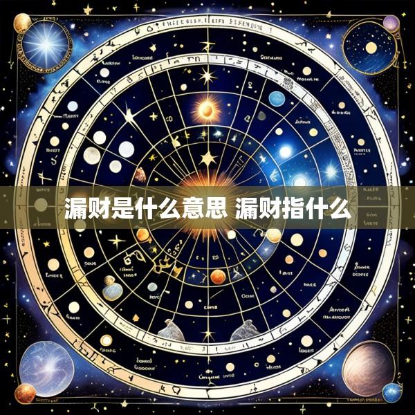 漏财是什么意思 漏财指什么