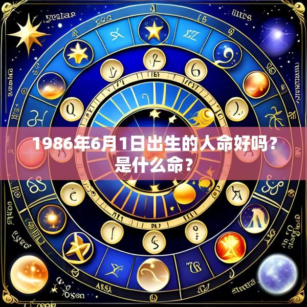 1986年6月1日出生的人命好吗？是什么命？