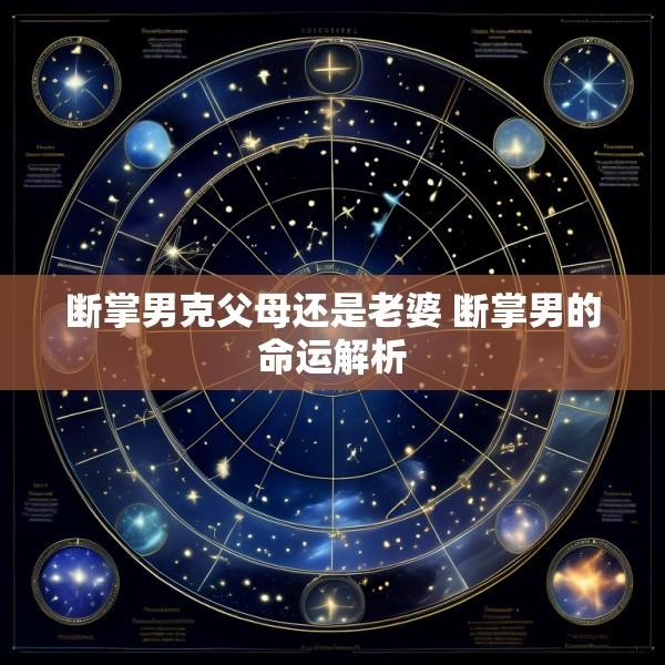 断掌男克父母还是老婆 断掌男的命运解析
