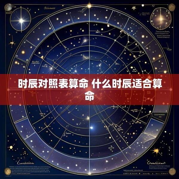 时辰对照表算命 什么时辰适合算命