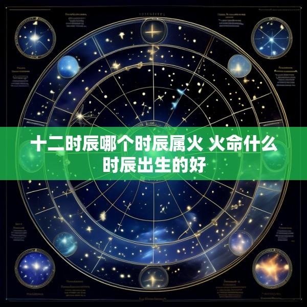 十二时辰哪个时辰属火 火命什么时辰出生的好