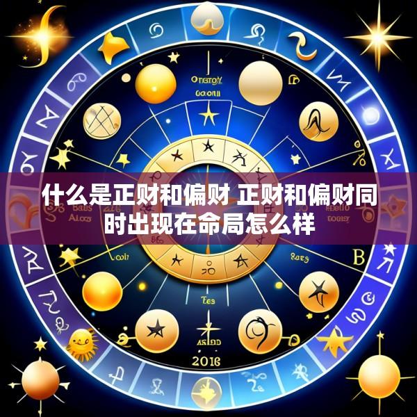 什么是正财和偏财 正财和偏财同时出现在命局怎么样
