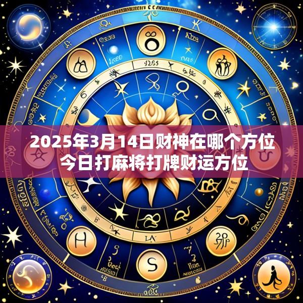 2025年3月14日财神在哪个方位 今日打麻将打牌财运方位