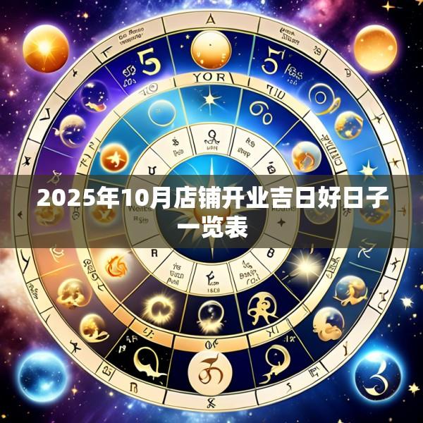 2025年10月店铺开业吉日好日子一览表
