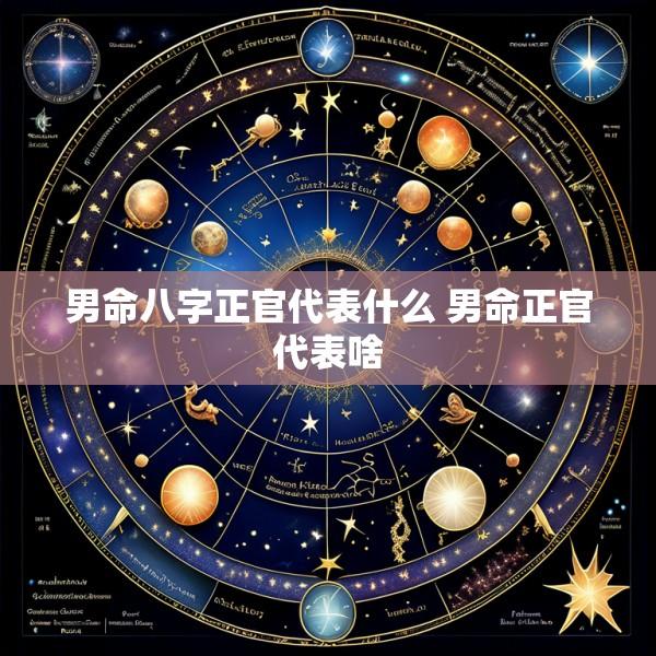 男命八字正官代表什么 男命正官代表啥