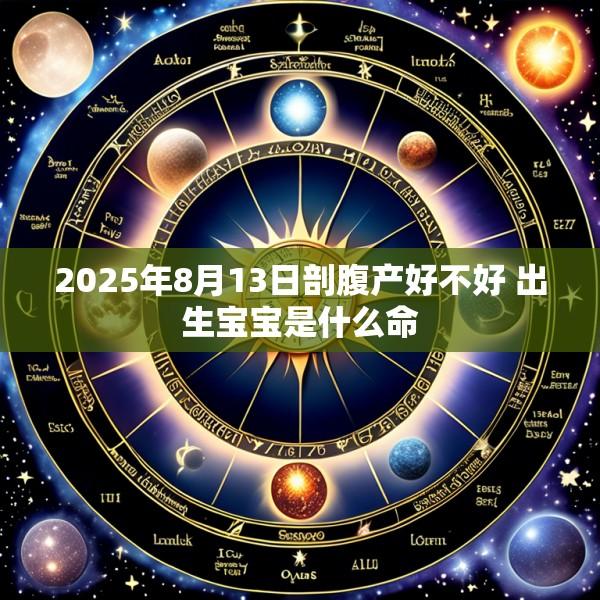 2025年8月13日剖腹产好不好 出生宝宝是什么命