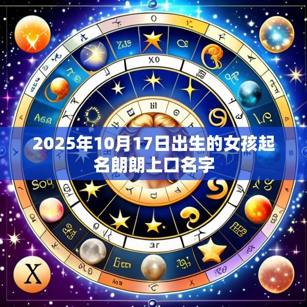 2025年10月17日出生的女孩起名朗朗上口名字