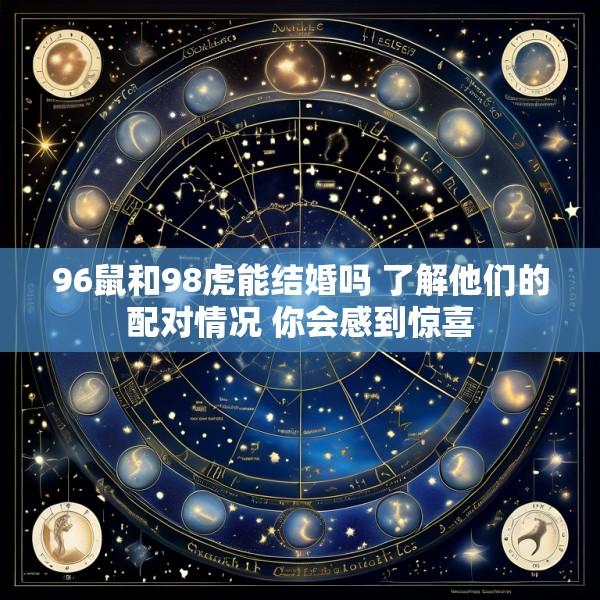 96鼠和98虎能结婚吗 了解他们的配对情况 你会感到惊喜