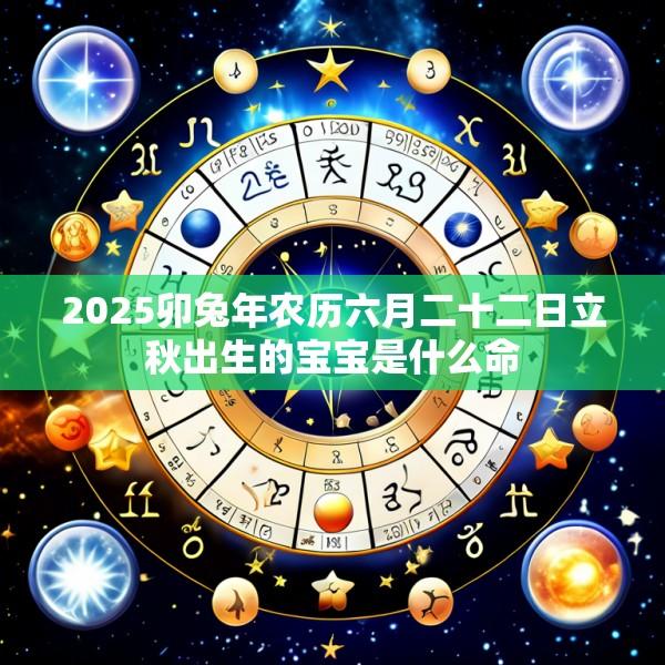 2025卯兔年农历六月二十二日立秋出生的宝宝是什么命