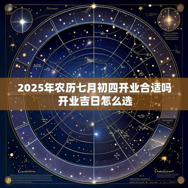 2025年农历七月初四开业合适吗 开业吉日怎么选