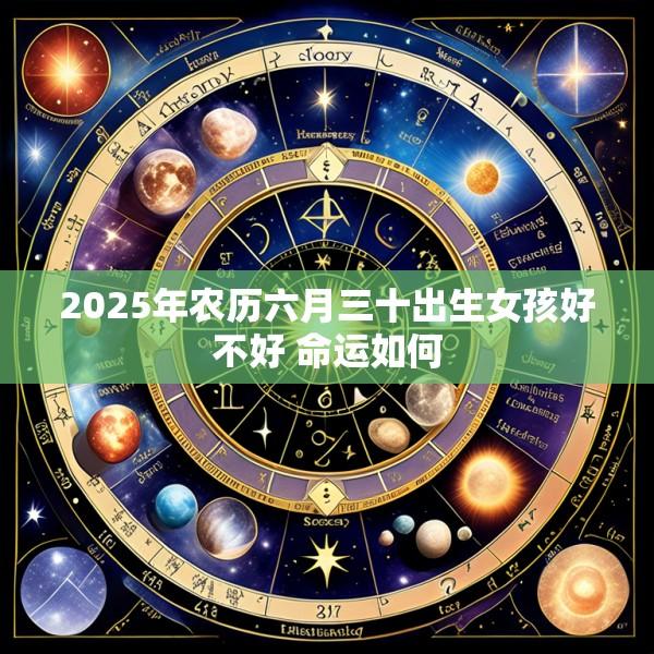 2025年农历六月三十出生女孩好不好 命运如何