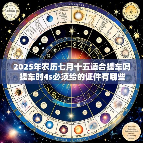 2025年农历七月十五适合提车吗 提车时4s必须给的证件有哪些