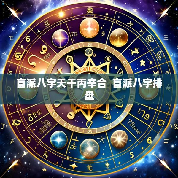 盲派八字天干丙辛合  盲派八字排盘