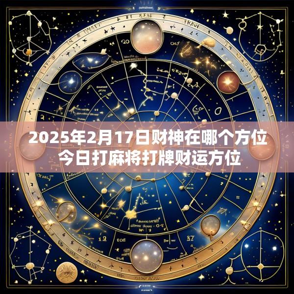 2025年2月17日财神在哪个方位 今日打麻将打牌财运方位