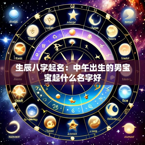 生辰八字起名：中午出生的男宝宝起什么名字好