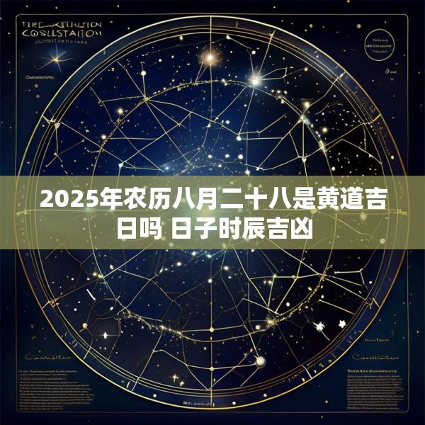 2025年农历八月二十八是黄道吉日吗 日子时辰吉凶