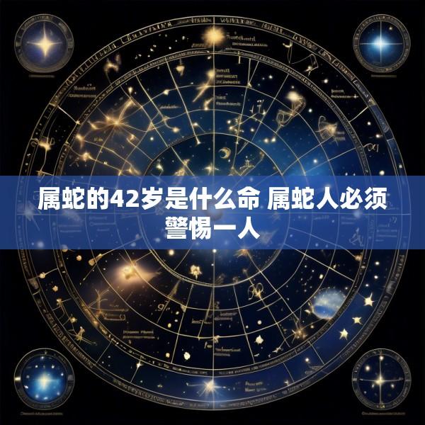 属蛇的42岁是什么命 属蛇人必须警惕一人