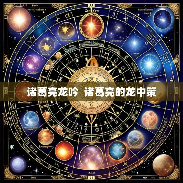 诸葛亮龙吟  诸葛亮的龙中策
