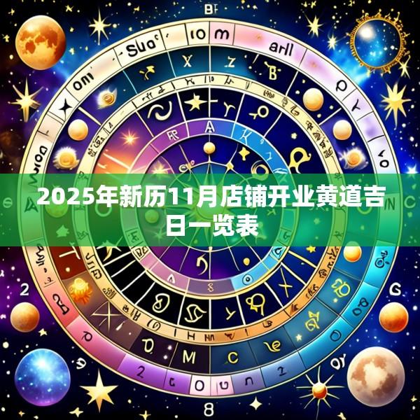 2025年新历11月店铺开业黄道吉日一览表