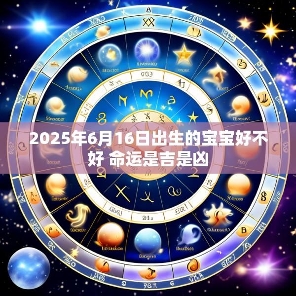 2025年6月16日出生的宝宝好不好 命运是吉是凶